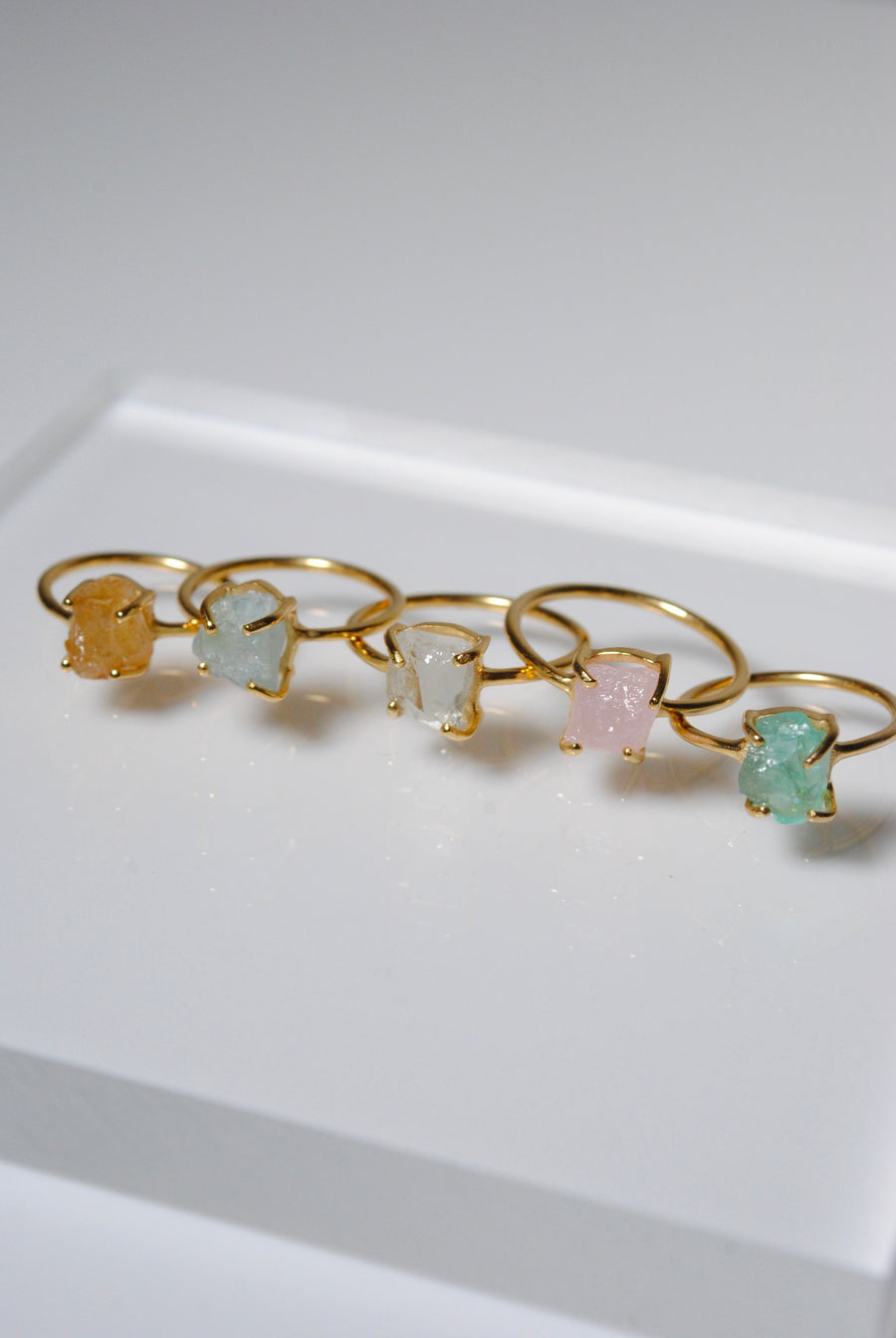 (Citrine/gold) rough stone ring