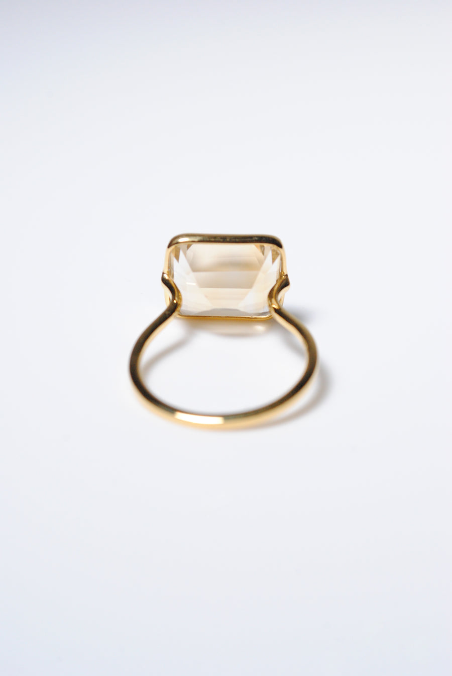 [EXCLUXIVE] (Citrine/Gold) Octagon Tile Ring