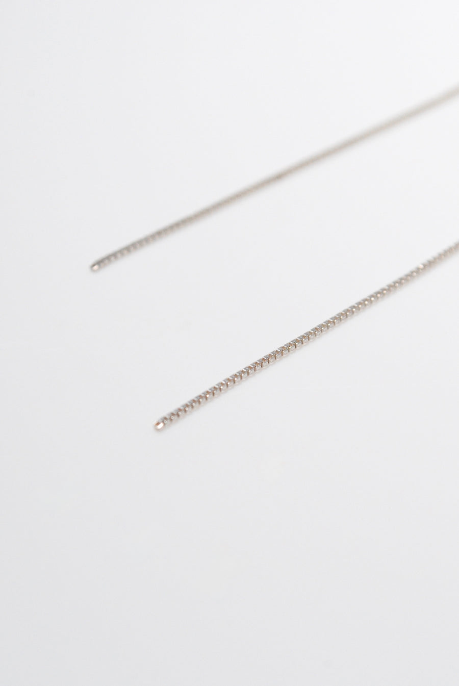 (silver) skinny chain earring