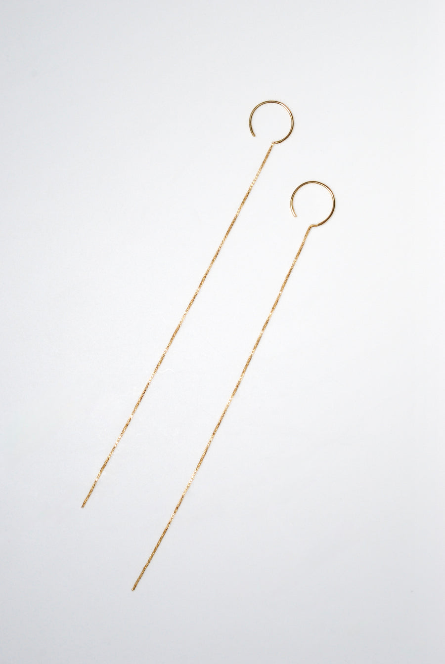 (gold) skinny chain earring