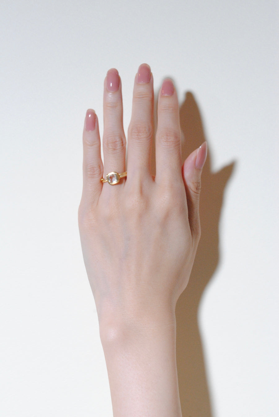 (White topaz/gold) Alma ring