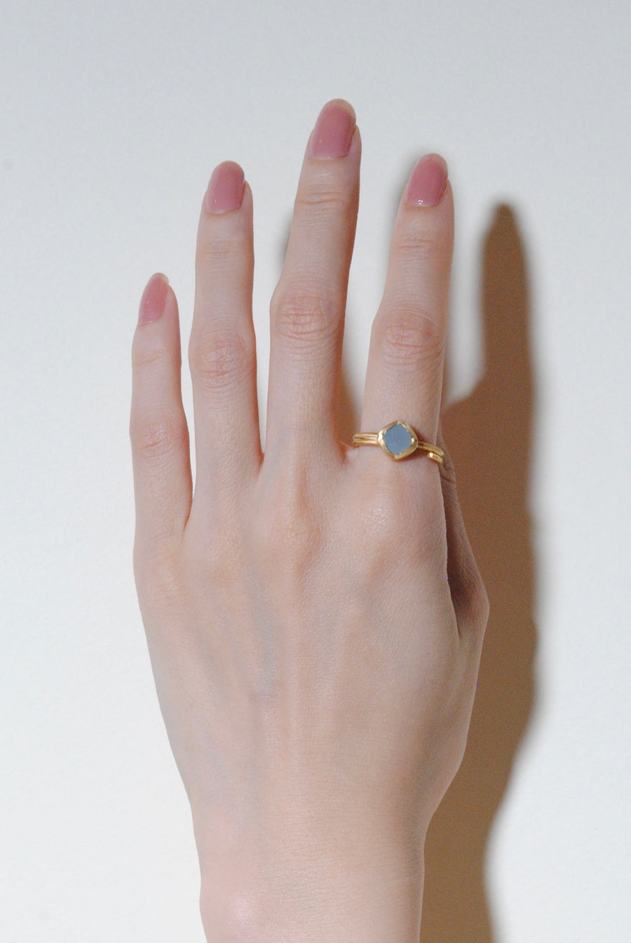 (Milky aquamarine/gold) Alma ring