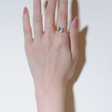 (グリーンフローライト/gold) alma ring