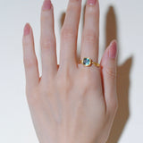 (グリーンフローライト/gold) alma ring