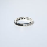 (ブラックオニキス&ホワイトトパーズ/silver) bi-color 3way square eternity ring