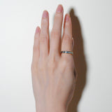 (ブルートパーズ&ロンドンブルートパーズ/gold) bi-color 3way square eternity ring