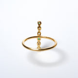 (ブルートパーズ＆スモーキークオーツ＆グリーンオニキス/gold) dotsn dots ring