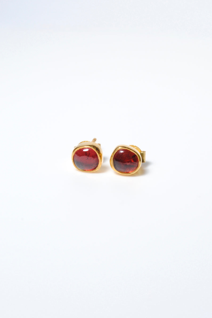 (ガーネット/gold) deformed petit earring