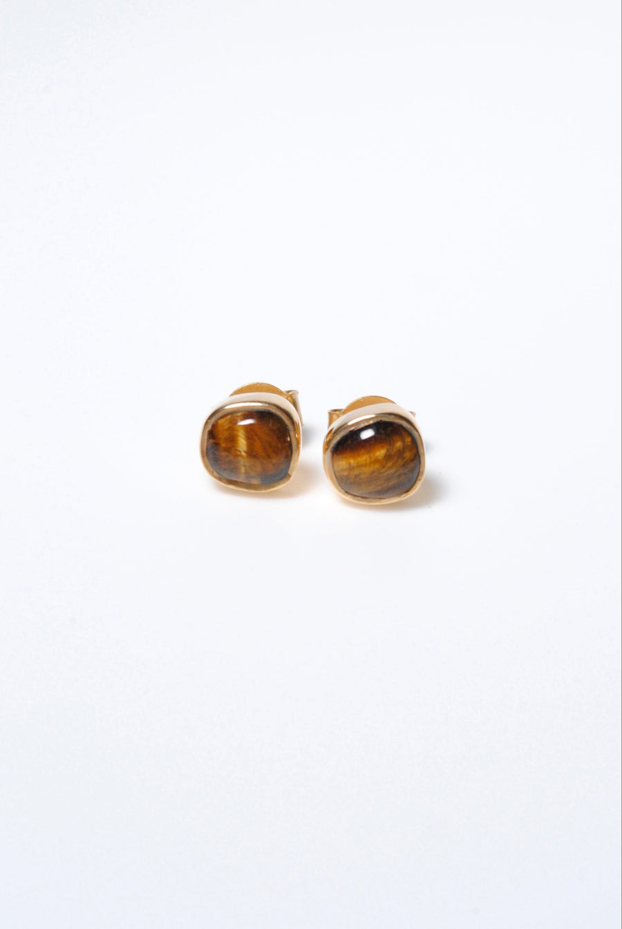 (タイガーアイ/gold) deformed petit earring