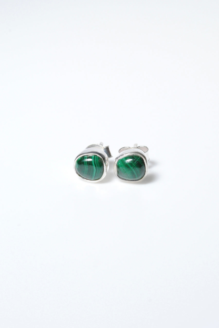 (マラカイト/silver) deformed petit earring