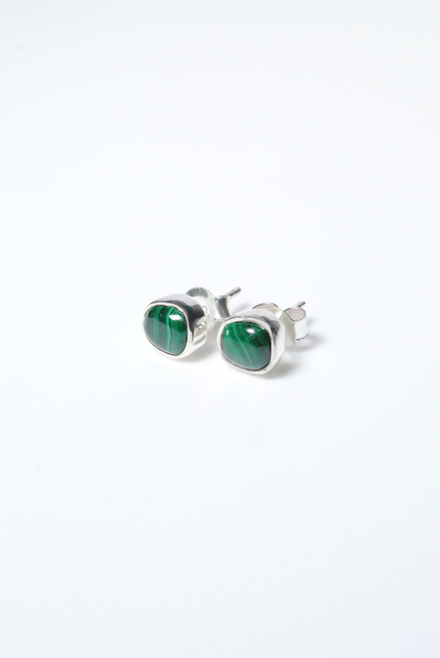(マラカイト/silver) deformed petit earring