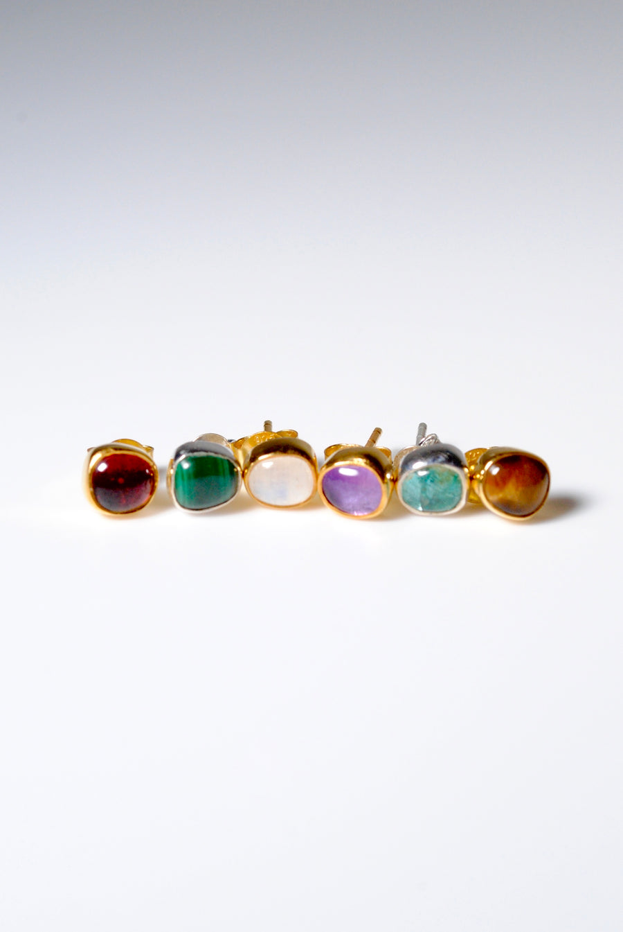 (マラカイト/silver) deformed petit earring