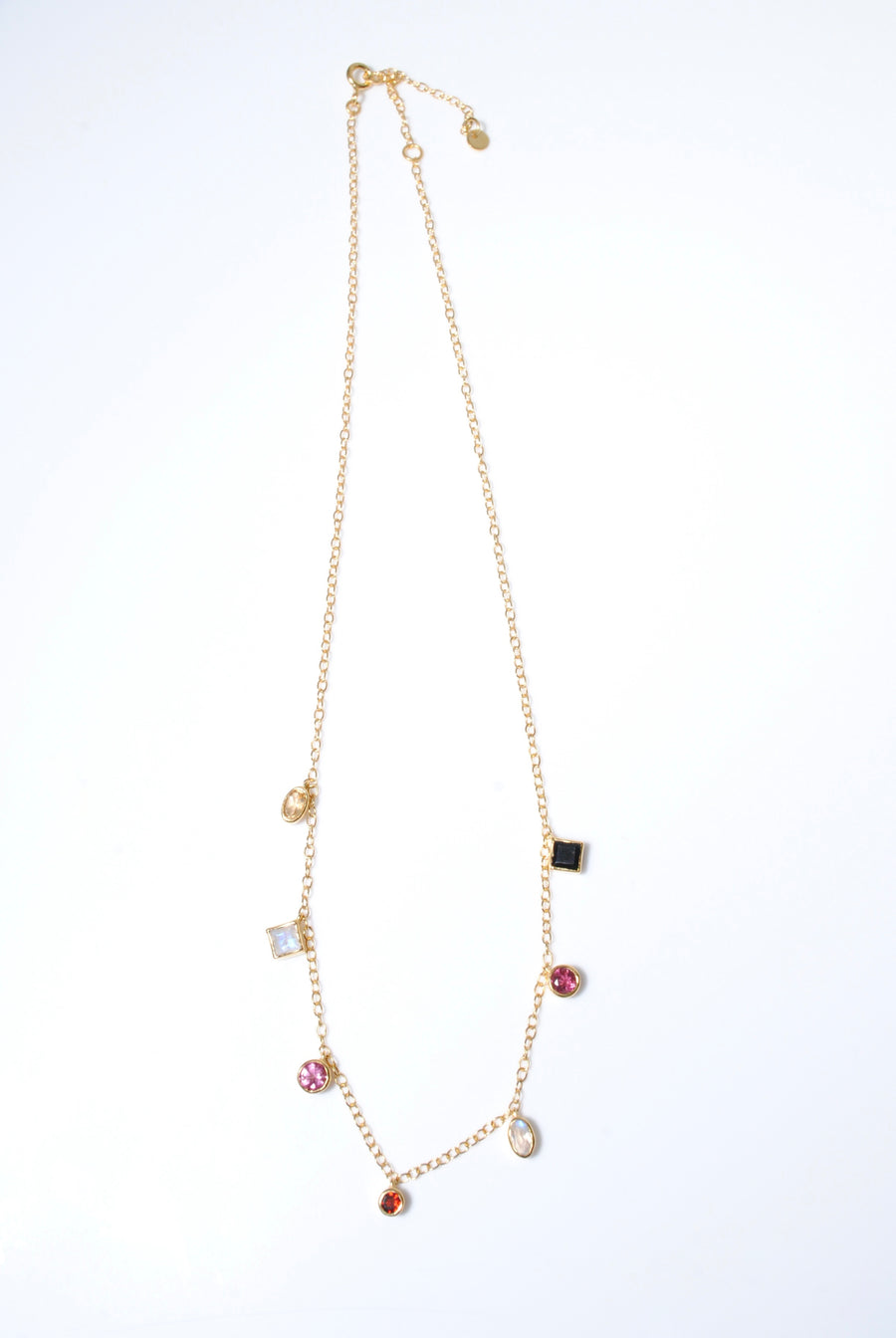 (ピンクトルマリン&ガーネット&シトリン/gold) multi candy  necklace