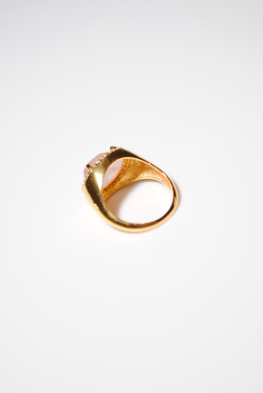 (ローズクオーツ/gold) marie ring