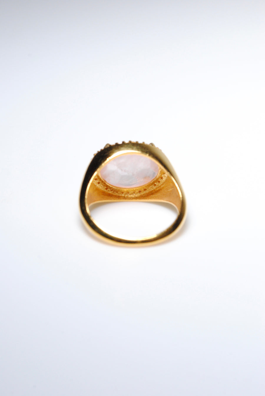 (ローズクオーツ/gold) marie ring