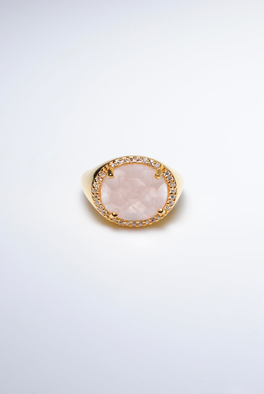 (ローズクオーツ/gold) marie ring