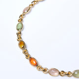 (マルチトルマリン/gold) oval horizon CAB eternity bracelet