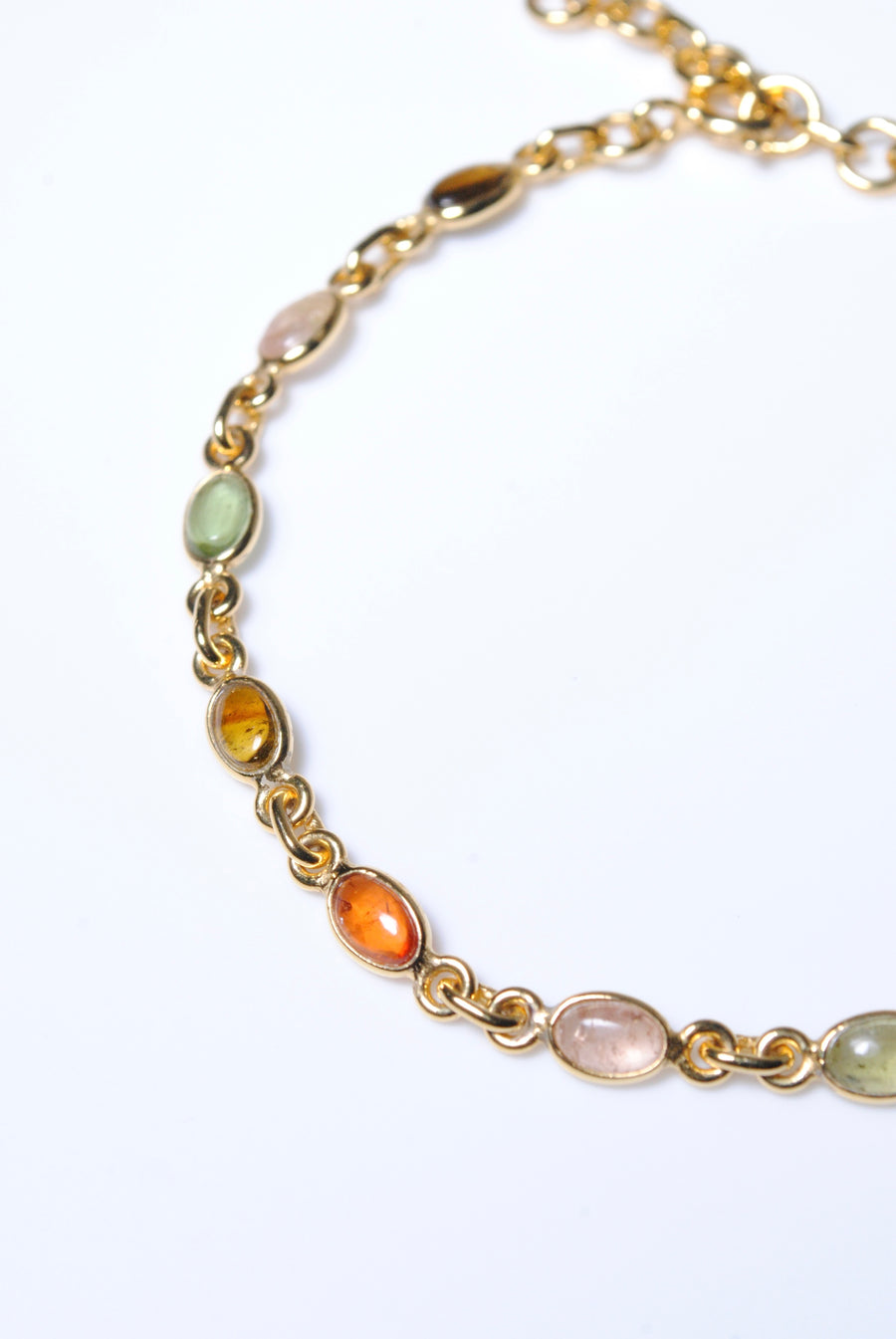 (マルチトルマリン/gold) oval horizon CAB eternity bracelet