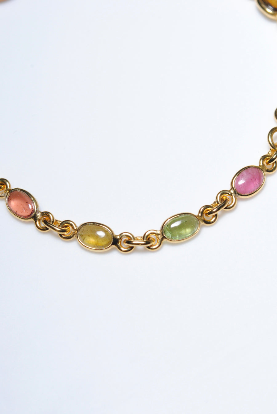 (マルチトルマリン/gold) oval horizon CAB eternity bracelet