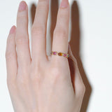 (マルチトルマリン/gold) oval horizon CAB eternity ring