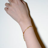 (マルチトルマリン/gold) oval horizon CAB eternity bracelet