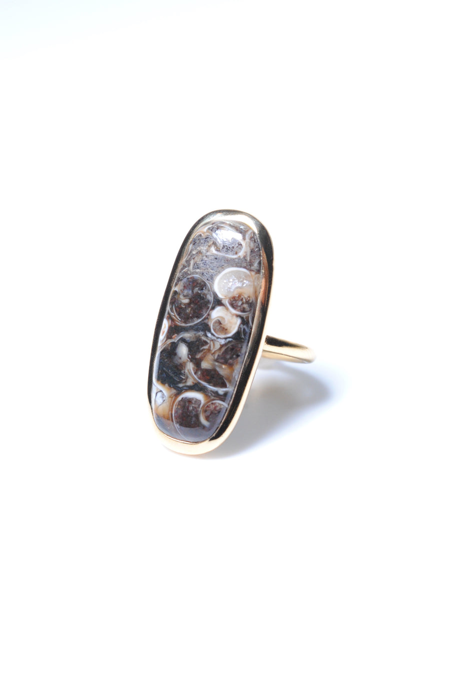 (タートルジャスパー/gold) eleve grace  ring
