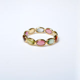 (マルチトルマリン/gold) oval horizon CAB eternity ring