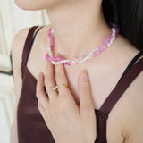 【予約販売】(オーストラリアンオパール/レインボームーンストーン) playful rosary necklace