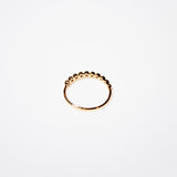 (ガーネット&シトリン＆ペリドット/gold) dot half eternity ring