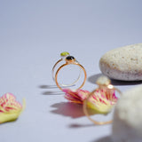 (ペリドット/silver) hemisphere basic circle ring