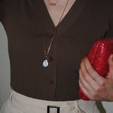 (パール/gold-silver/）magatama pearl necklace