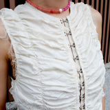 (ピンククオーツ/ストロベリークオーツ) 2way playful rosary necklace #001