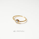(12誕生石/gold) birth pinky ring