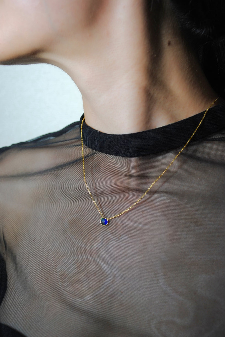 (ブラックオパール/gold) THE islan necklace