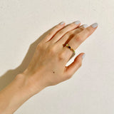 (マルチカラー/ gold) oval horizon CAB eternity ring