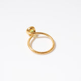 (ペリドット/gold)twist up 6 ring