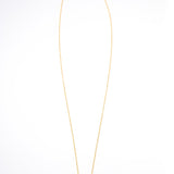 レインボームーンストーン(gold)：oval flower necklace