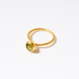 (ペリドット/gold)twist up 6 ring