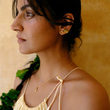 (ガーネット&レインボームーンストーン/gold) garden bloom necklace