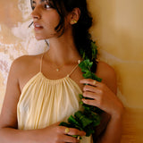 (ガーネット&レインボームーンストーン/gold) garden bloom necklace