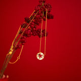 (クリスタル/gold) star inside necklace