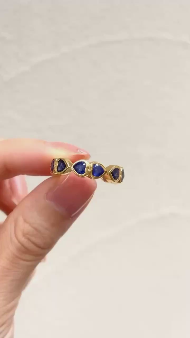 (ブルーサファイア/gold)：All heart full eternity ring