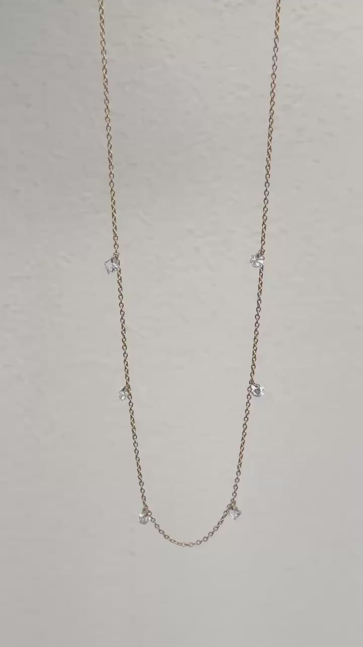 (モアサナイト/gold) nude multi shape necklace