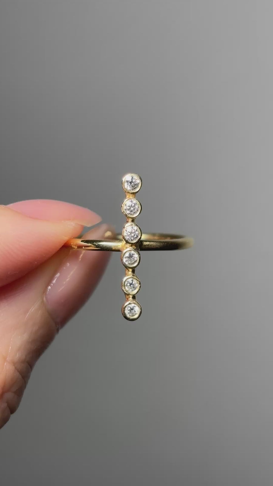 (モアサナイト/gold) dotsn dots ring