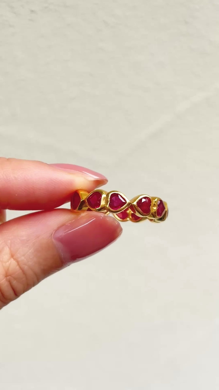 (ルビー/gold)：All heart full eternity ring