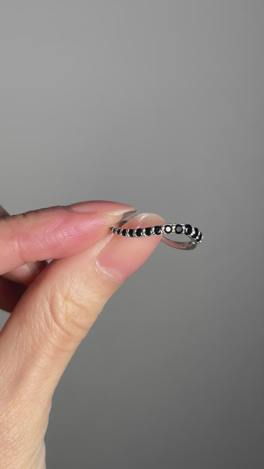 (ブラックオニキス/silver) grow ring