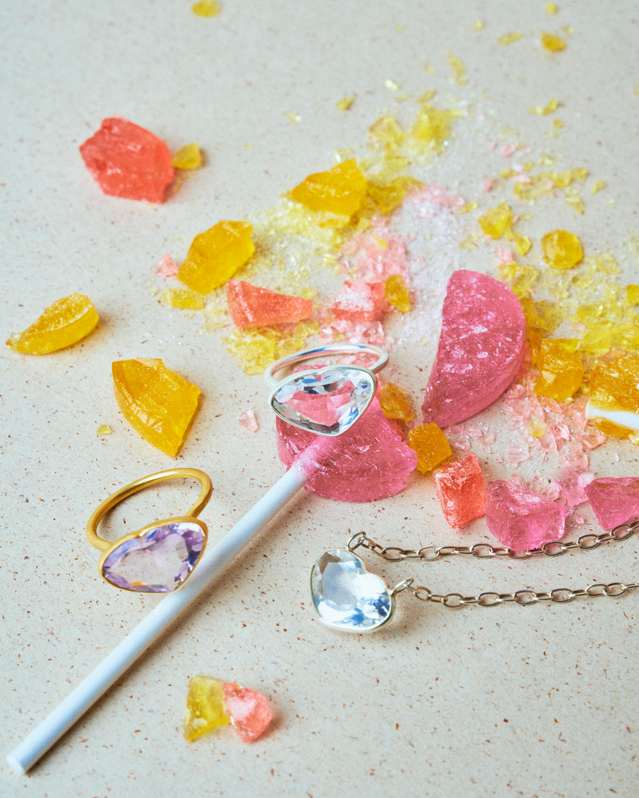 (クリスタル/silver )Ms.heart ring