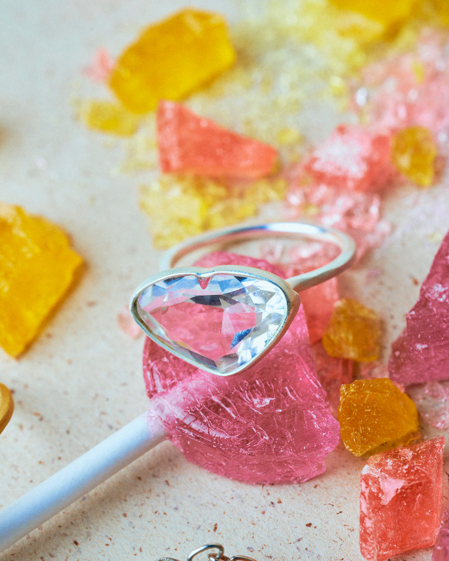 (クリスタル/silver )Ms.heart ring