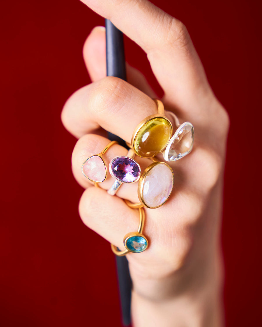 (モルガナイト/gold)：THE islan ring