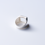 (クリスタル/silver) unisex block ring